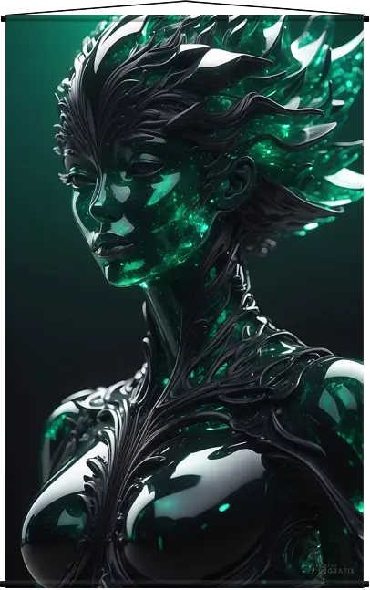 The Emerald Muse - Wall Scroll