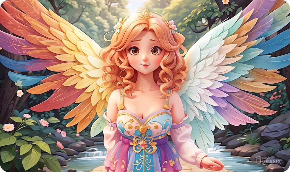 Rainbow Feather Fairy - Playmat