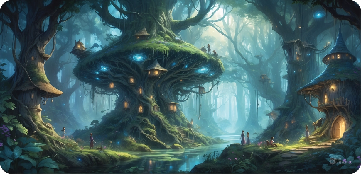 Whimsical Canopy Retreat - Mousepad