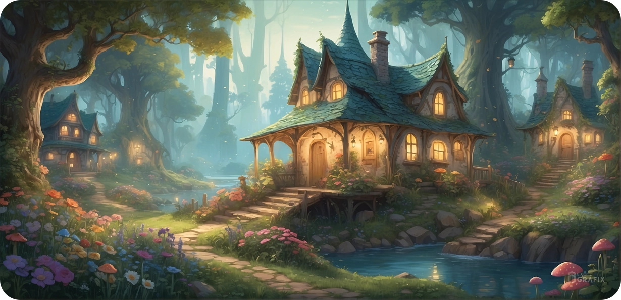 Rustic Woodland Hideaway - Mousepad
