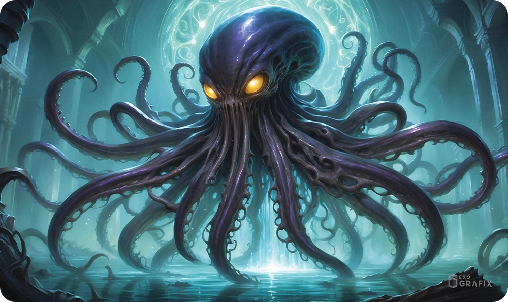 Underwater Cathedral of the Kraken King - Playmat