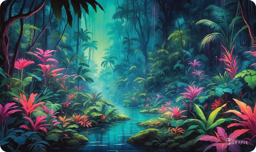 Neon Jungle 1 - Playmat