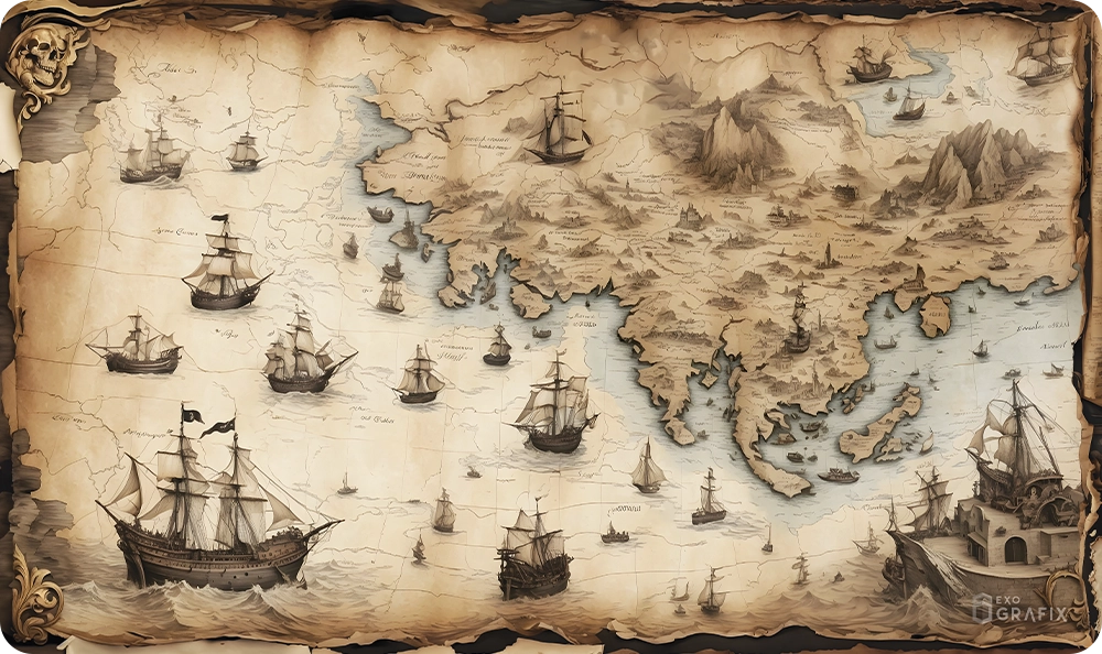 Map of Stranamor Island - Playmat