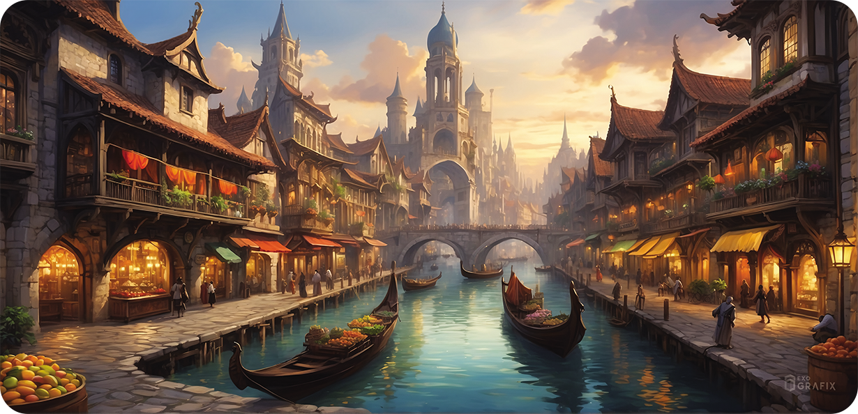 Minstrad's Grand Canal - Mousepad