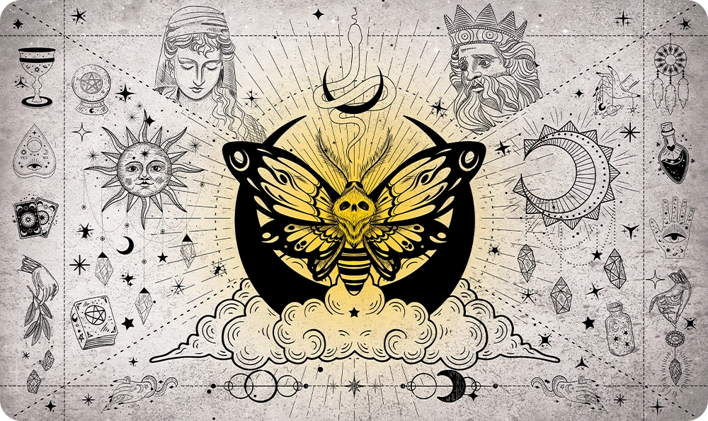 Moth of the Moonveil - White - Playmat
