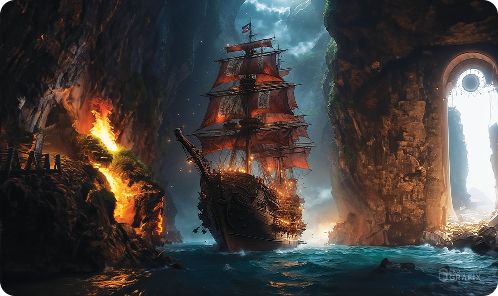 The Night Rose, Plundering in the Caverns - Playmat