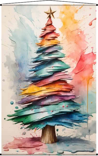 A Colourwash Christmas - Wall Scroll