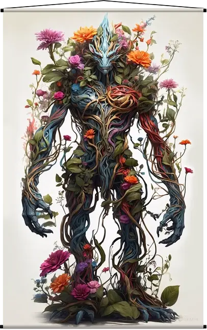 Blossoming Nature Druid - Wall Scroll