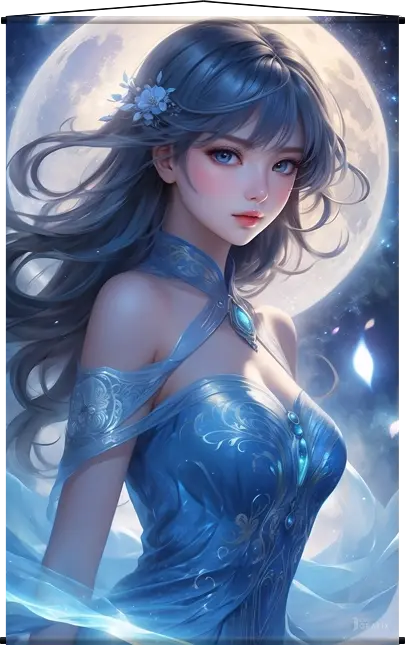 Serene Moonbeam - Wall Scroll