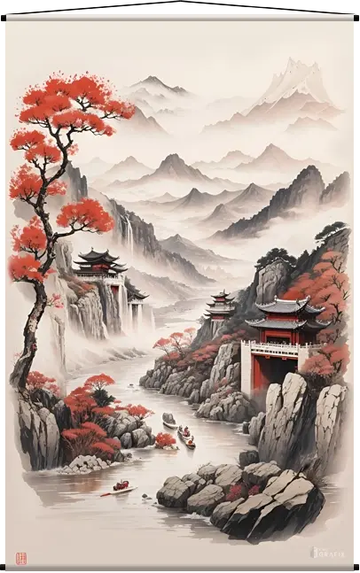 Kawa Zen House - Wall Scroll
