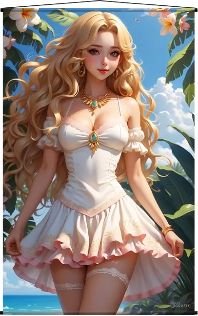 Princess of Tropical Sands - Wall Scroll