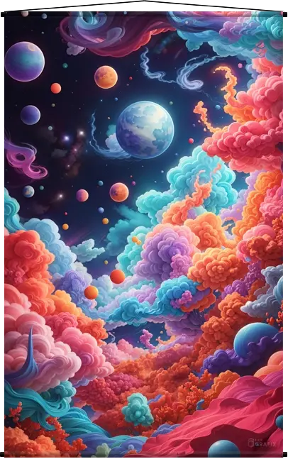 Cotton Candy Cosmos - Wall Scroll