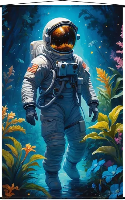 The Lost Space Explorer - Wall Scroll