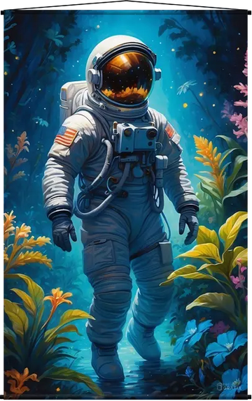 The Lost Space Explorer - Wall Scroll