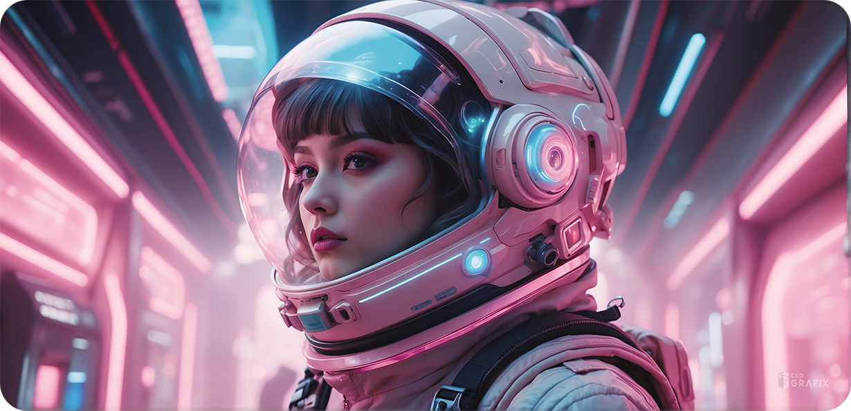 Pink Cosmonaut - Mousepad