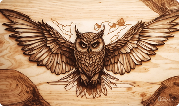 Pyrography Owl - Playmat