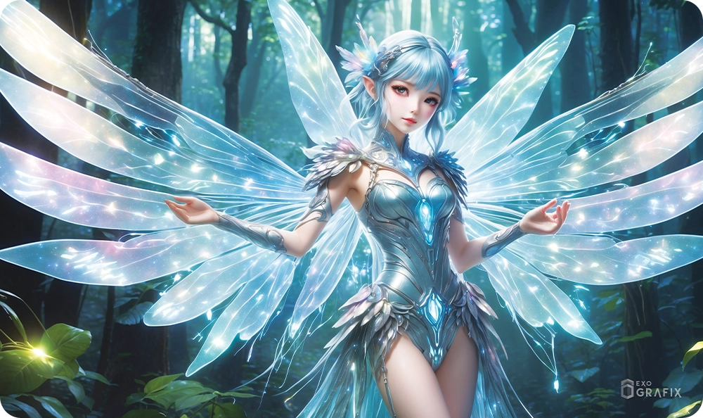 Aura, Cybernetic Fairy of Prism Forest - Playmat