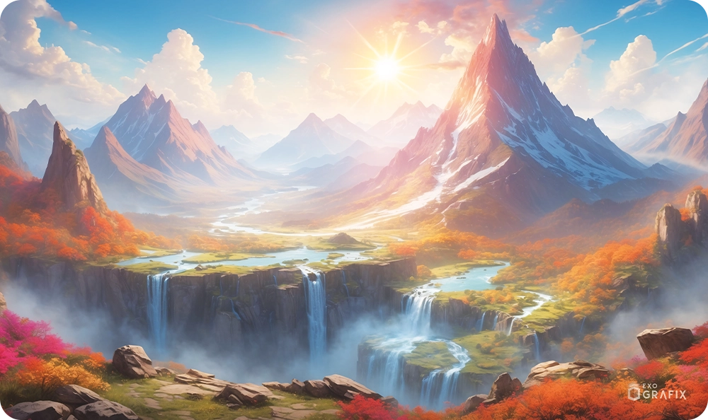 Sunkissed Mountains - Playmat