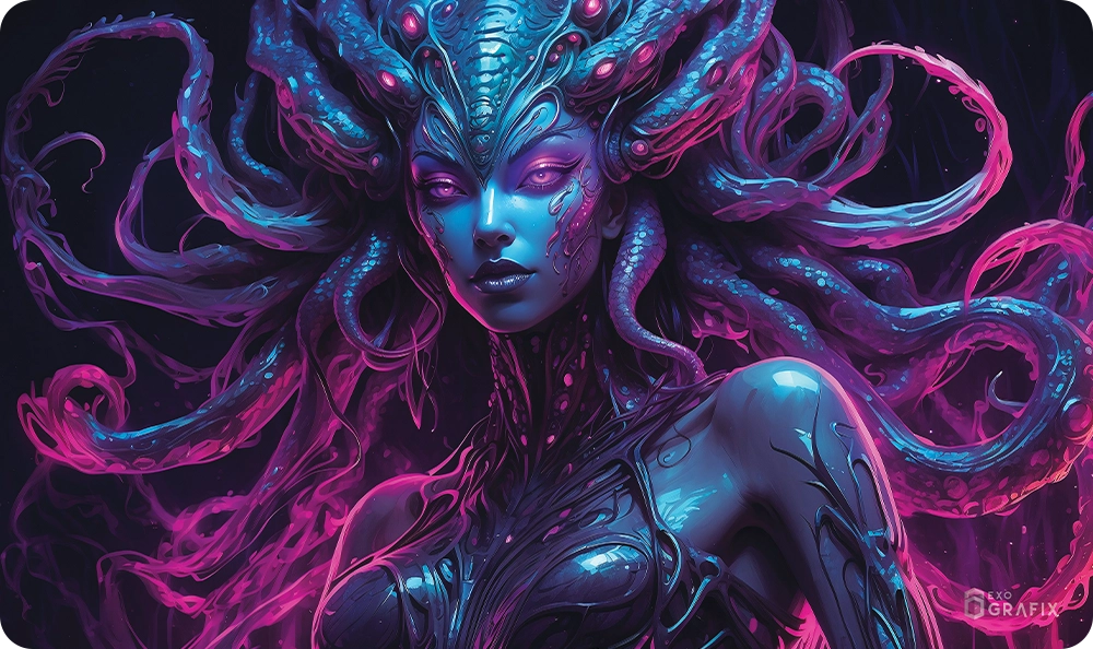 Cyber Gorgon of the Abyss - Playmat