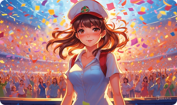 Playmat on desk