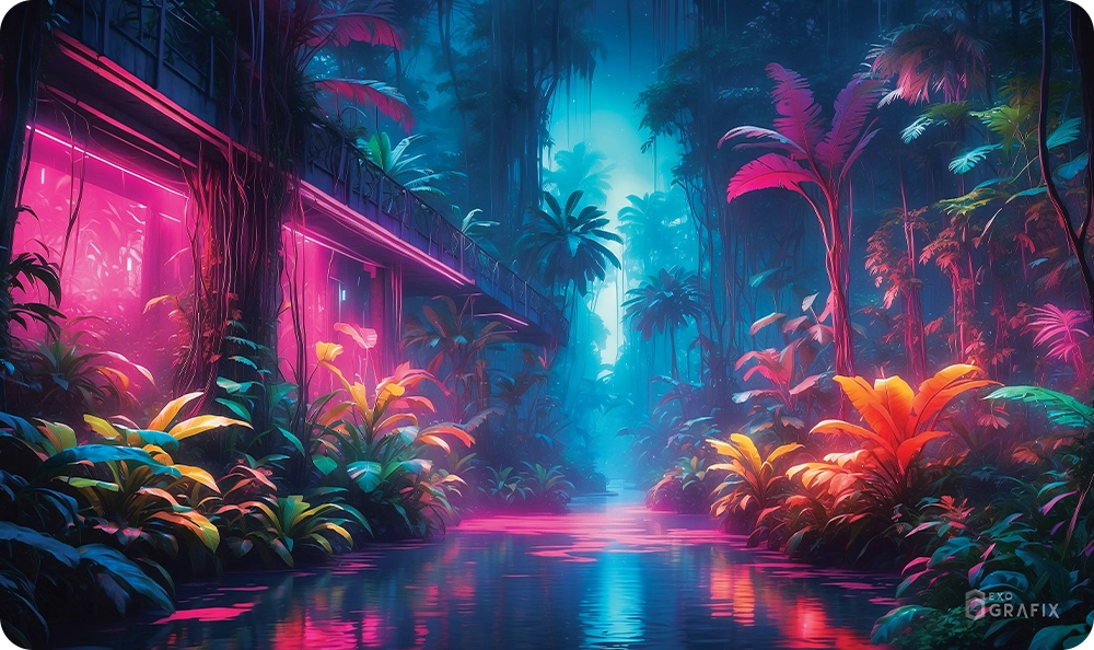 Neon Jungle 4 - Playmat