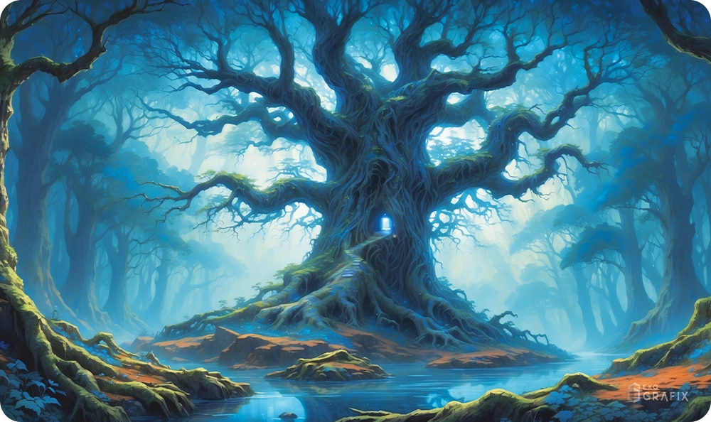 Blue Tree of the Worldwalkers - Playmat