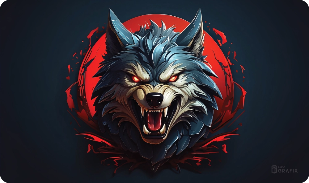 Blood Moon Wolf - Playmat