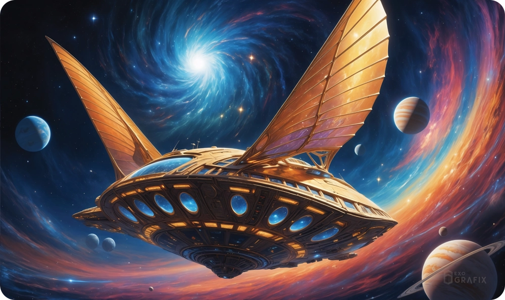 Winged Cosmic Voyager - Playmat