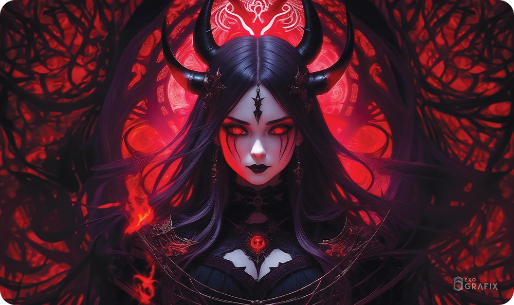 Miza's Demonig Stare - Playmat