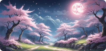 Moonlit Blossom Dreams - Mousepad