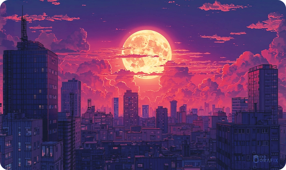 Urban Moonrise - Playmat