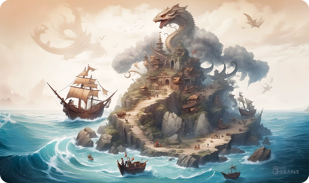 Thalassa Rock, in the heart of Marafell Abyss - Playmat