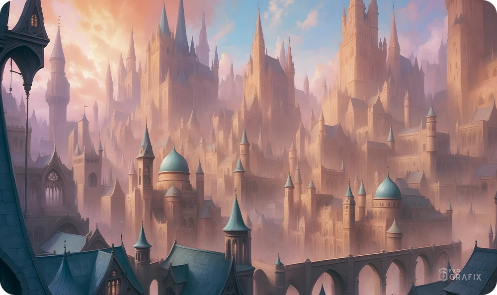 Zephir, City of Mages - Playmat