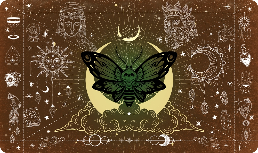 Moth of the Moonveil - Orange - Playmat