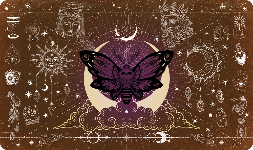 Moth of the Moonveil - Orange - Playmat