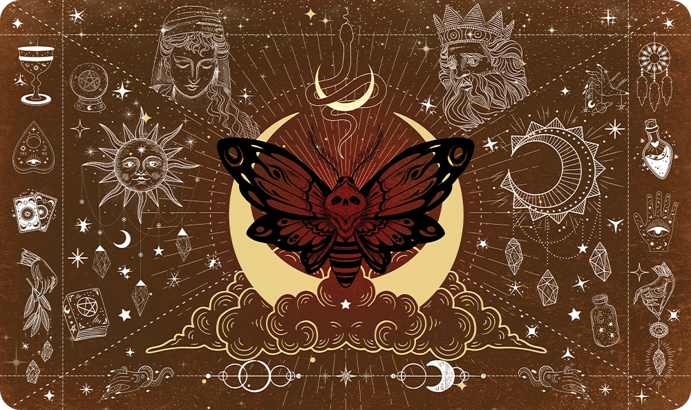Moth of the Moonveil - Orange - Playmat