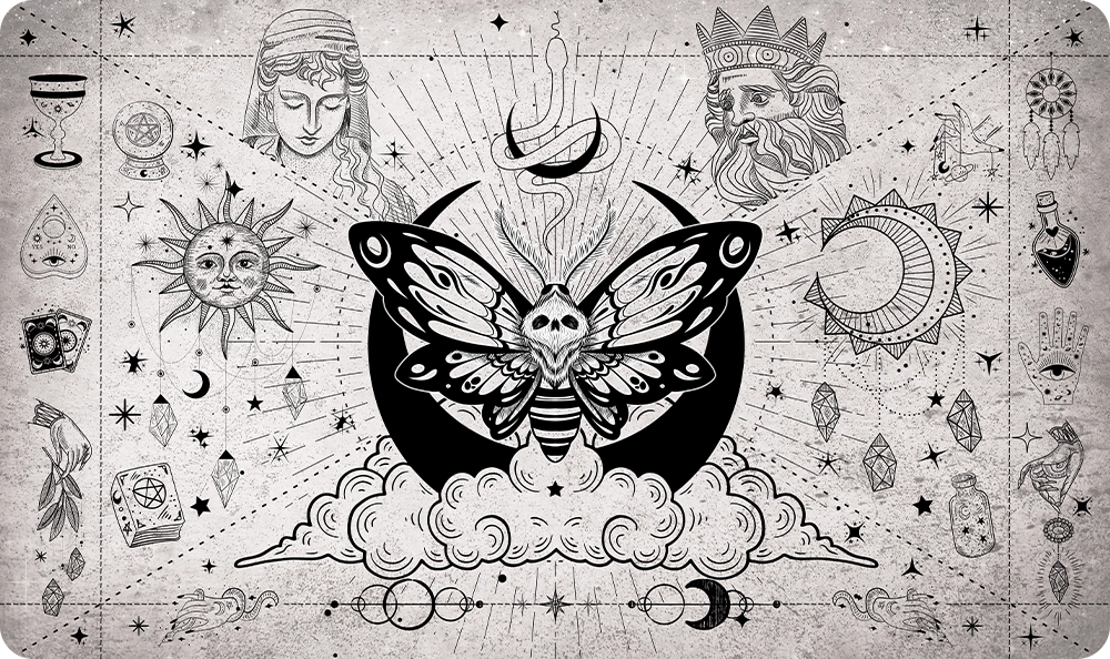 Moth of the Moonveil - White - Playmat