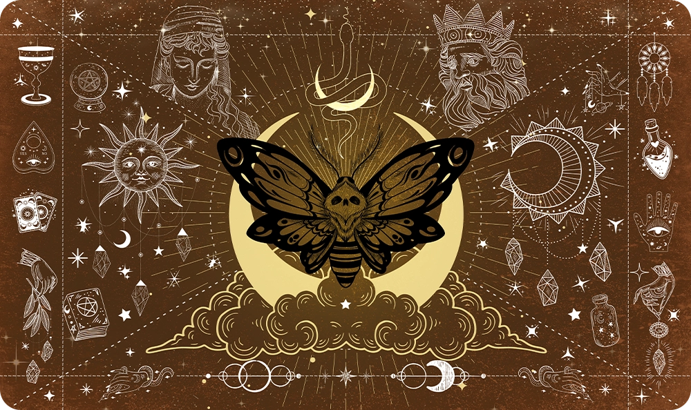 Moth of the Moonveil - Orange - Playmat