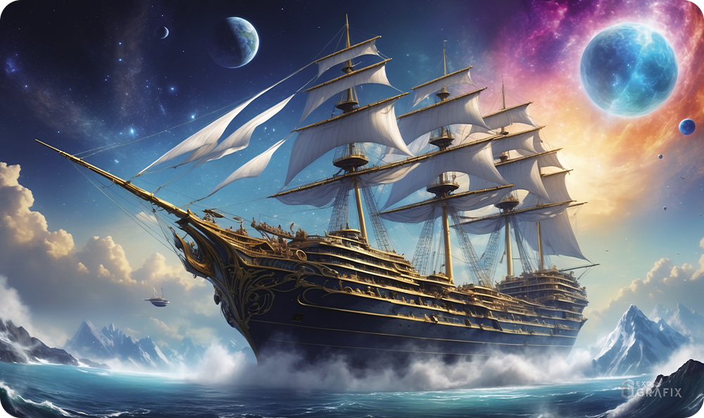 Sailing Through Frozen Seas - Playmat