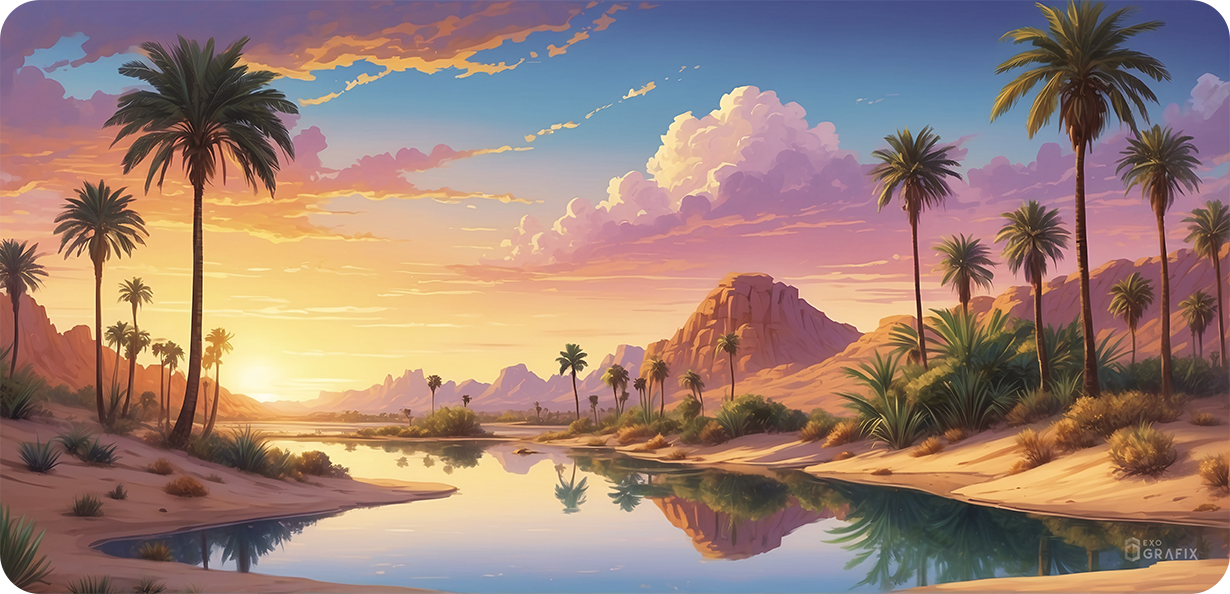 Sundown Oasis - Mousepad