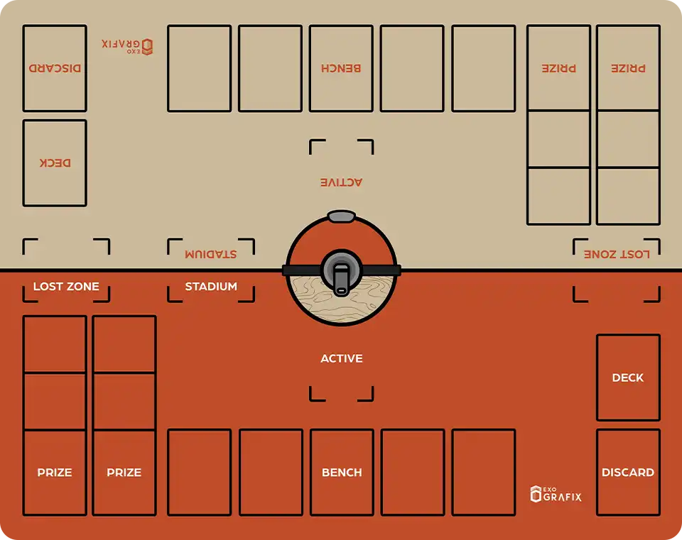 Hisuian Poke Ball - 2 Player Playmat